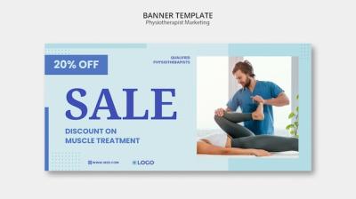 Physiotherapist Marketing Banner Template – Free Download