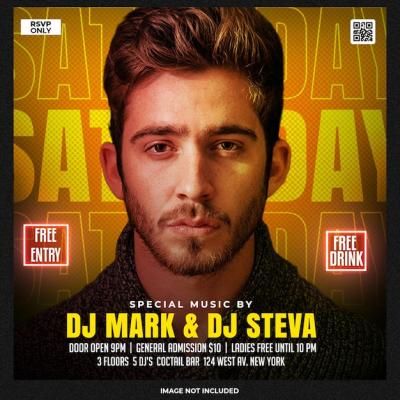 Club DJ Party Flyer Social Media Post – Free Download