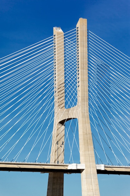 Famous Vasco da Gama Bridge in Lisbon – Free Download