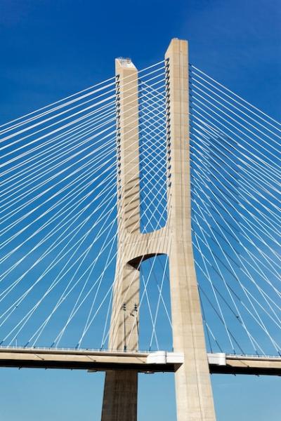 Famous Vasco da Gama Bridge in Lisbon – Free Download