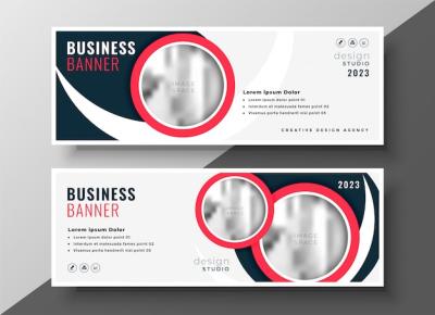Professional Modern Business Cover Banner Template in Red – Free Download
