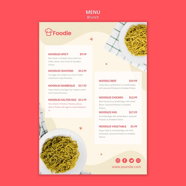 Restaurant Menu Template – Download Free Stock Photo