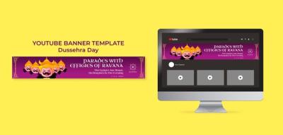 Dussehra Celebration YouTube Banner – Free Download