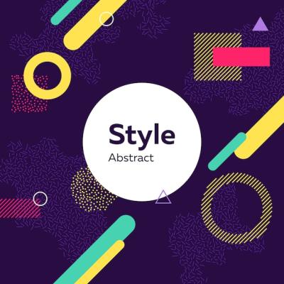 Modern Violet Abstract Geometric Figures – Free Download