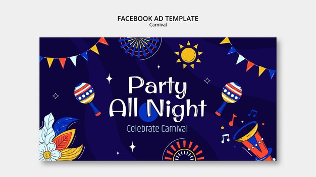 Carnival Party Facebook Template – Free Download