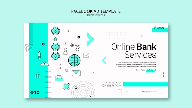 Bank Services Facebook Template – Free Download