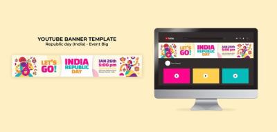 Republic Day YouTube Banner Template for India – Free Download
