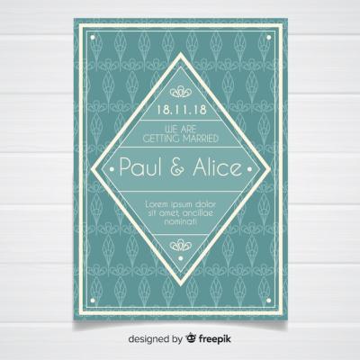 Art Deco Style Decorative Wedding Template – Free Download