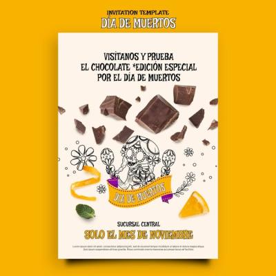 Dia de Muertos Flat Design Template – Free Download