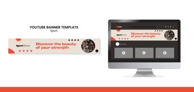 Fitness Training YouTube Banner Template – Free Download