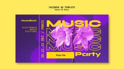 House Music Party Facebook Template – Free Download
