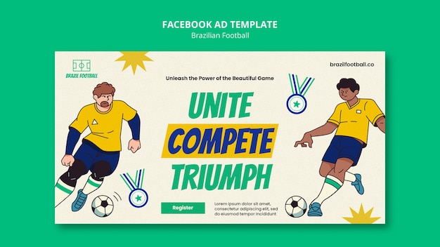 Brazilian Football Facebook Template – Free Download