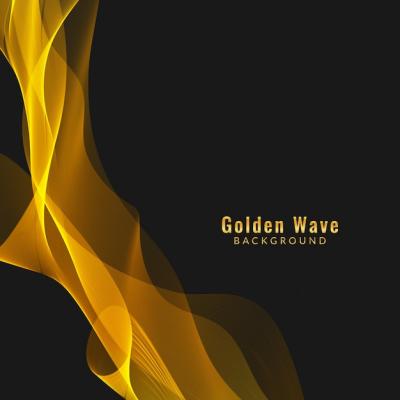 Abstract Golden Wave Background – Free Download