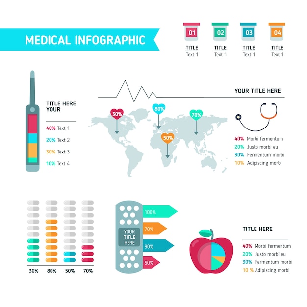 Professional Medical Infographic Template – Free Download