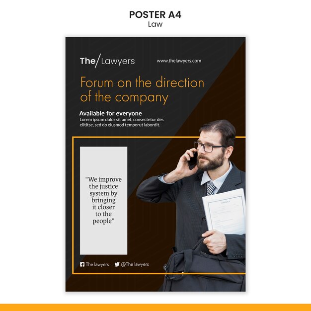Law Template Poster Design – Free Download