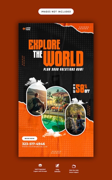 Travel and Tourism Instagram and Facebook Story Template – Free Download