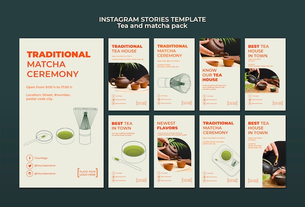 Tea House Instagram Stories Template – Free Download