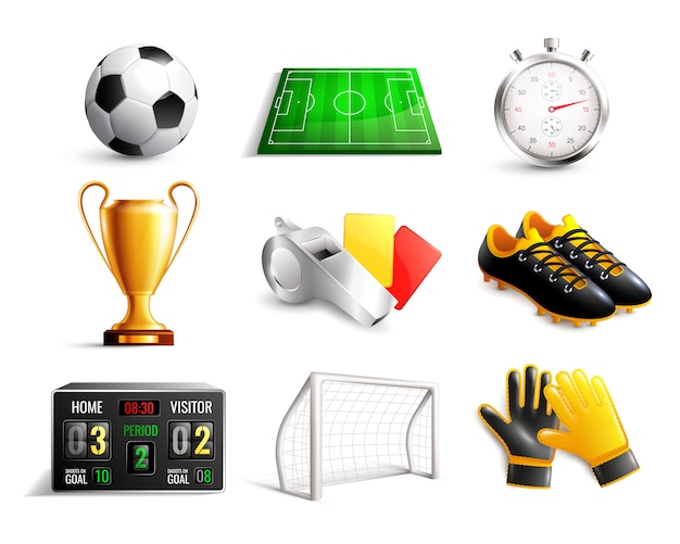 Soccer 3D Icons Set – Free Download, Download Free Stock Photo