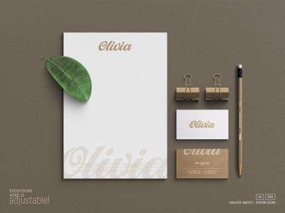 Minimal Stationery Set Mockup Scene Creator with Pressed Print Effect – Free Download