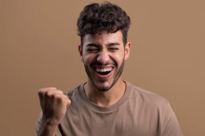 Victorious Man Portrait – Free Download