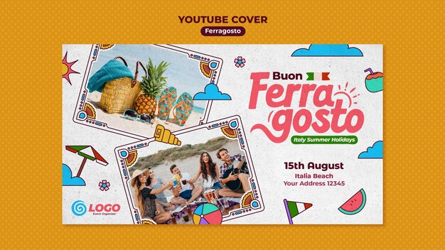 Ferragosto Celebration YouTube Cover Template – Free Download
