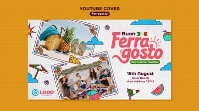 Ferragosto Celebration YouTube Cover Template – Free Download