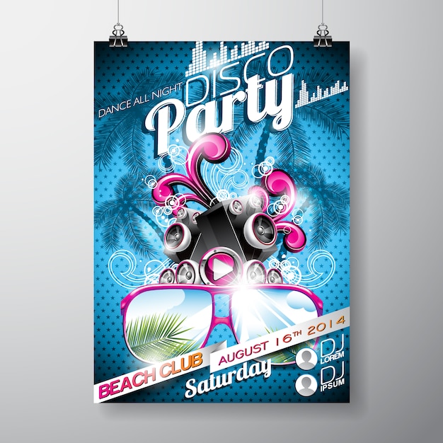 Party Poster Template – Free Download, Free Stock Photo