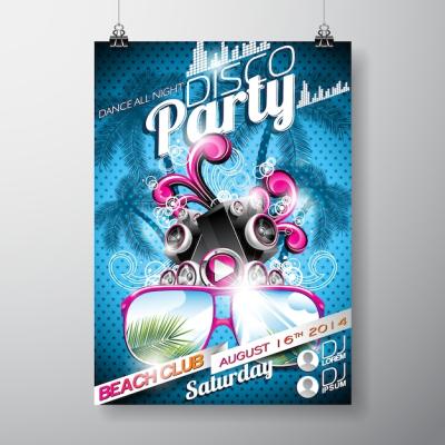 Party Poster Template – Free Download, Free Stock Photo