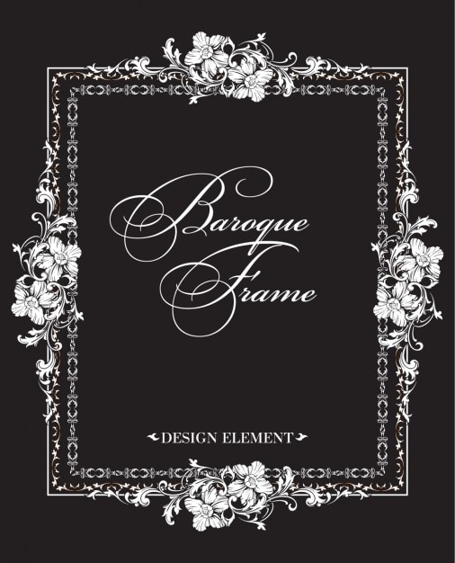 Baroque Style Floral Frame – Free Download