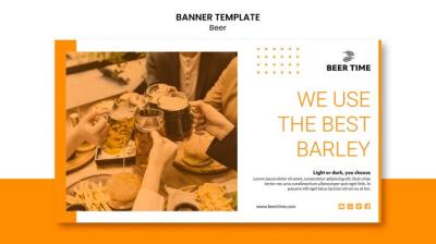 Beer Theme Banner Template – Free Download