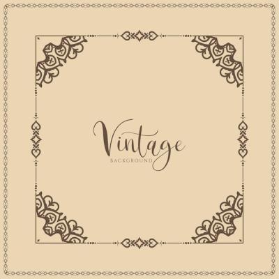 Vintage Elegant Frame Decorative Background Design – Free Download