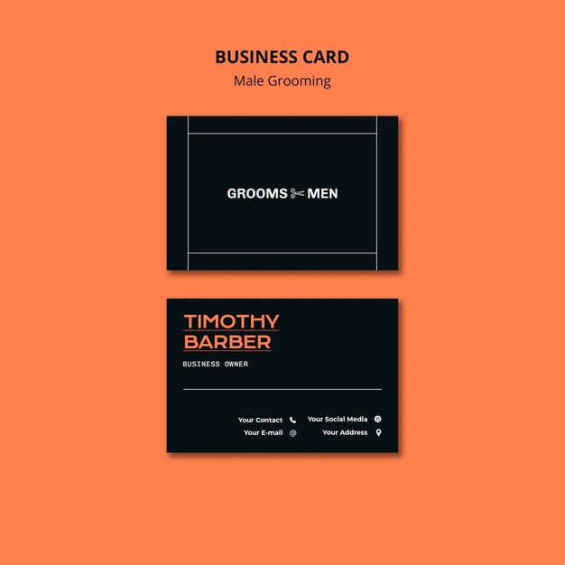 Male Grooming Template Design – Free Download