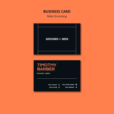 Male Grooming Template Design – Free Download
