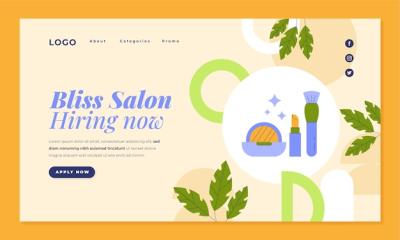 Flat Design Job Hunting Landing Page – Free Download