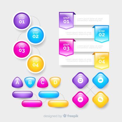 Realistic Glossy Infographic Elements – Free to Download