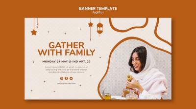 Aidilfitri Banner Template Design for Free Download