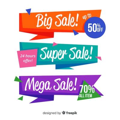 Sale Banner Vector Template – Free Download