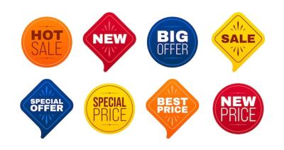 Colorful Badges for Hot Sale Special Offers – Free Download