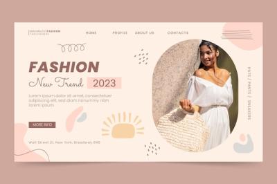 Hand Drawn Fashion Stylist Landing Page – Download Free Stock Photo