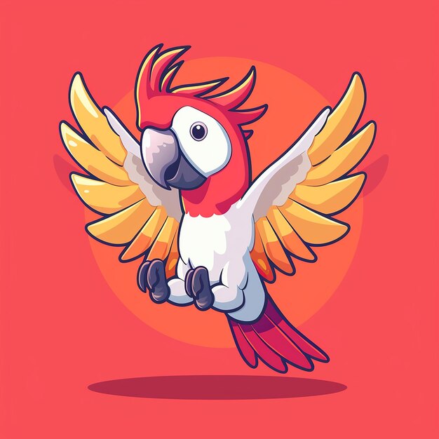 A Cartoon Drawing of a Parrot with Wings Saying “Parrot” – Free to Download