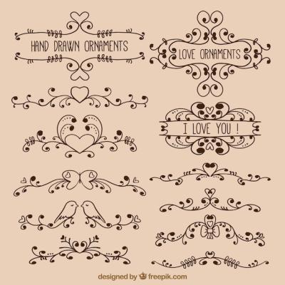 Hand Drawn Love Ornaments – Free Stock Photo, Download Free