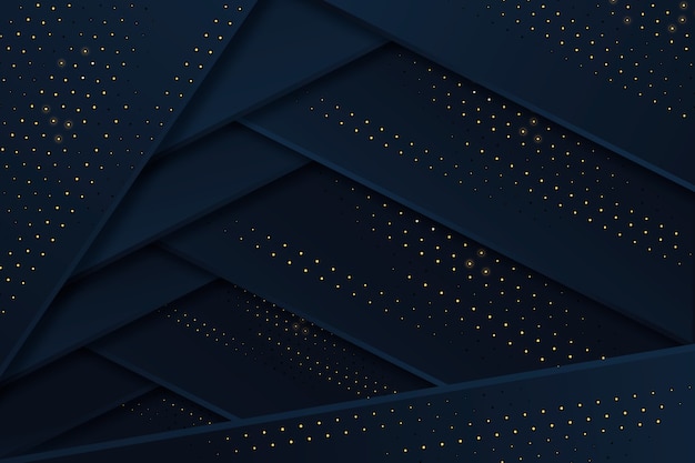 Dark Paper Layers Background with Golden Details – Free Download