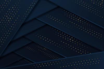 Dark Paper Layers Background with Golden Details – Free Download