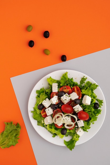 Top View of a Delicious Salad on a Plate – Free Download