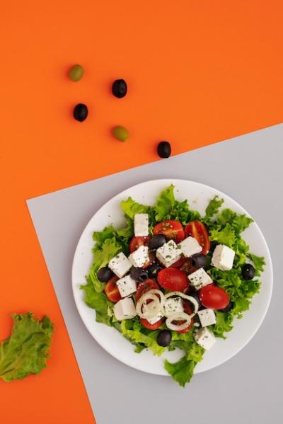 Top View of a Delicious Salad on a Plate – Free Download