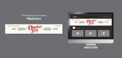 Oktoberfest Celebration YouTube Banner Template – Free Download
