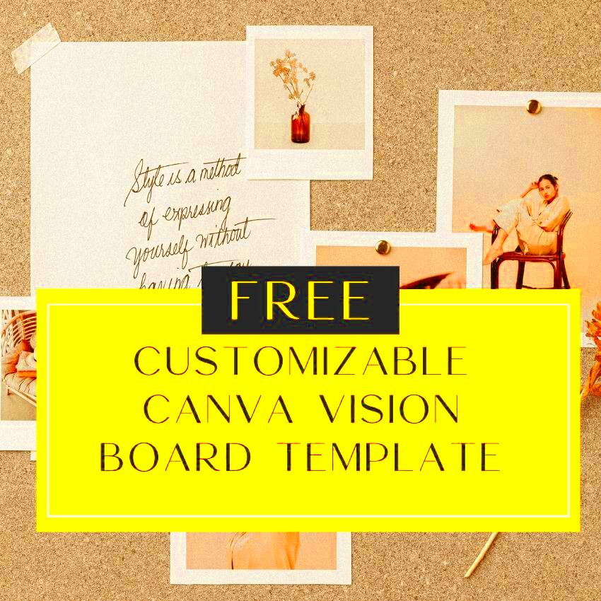 Free Customizable Canva Vision Board Template