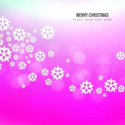 White Snowflakes on Blurred Background – Free Download