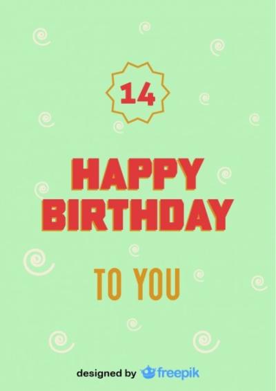 Vintage Style Happy Birthday Number Postcard – Free Download