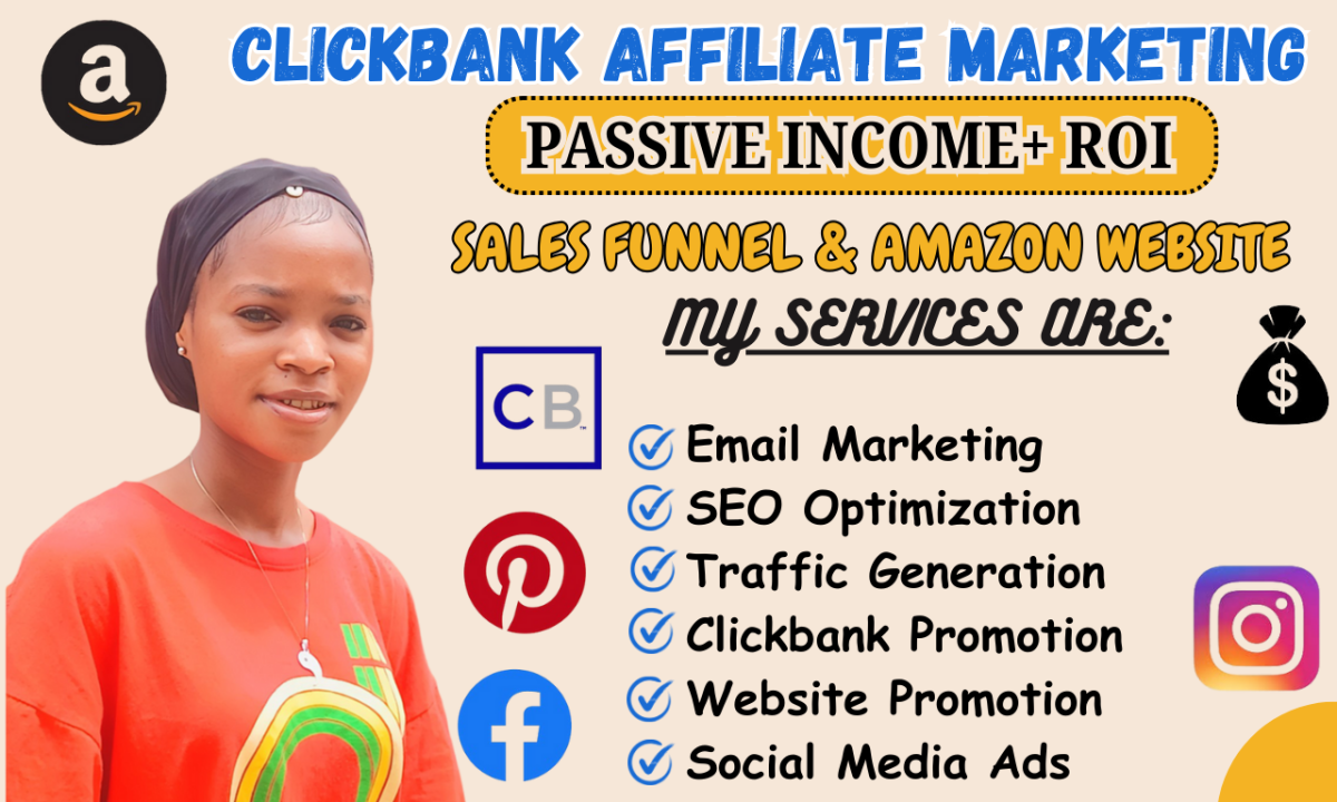 I Will Build a ClickBank Affiliate Marketing ClickFunnel Sales Funnel and Amazon Website